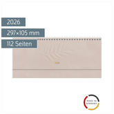 Querterminbuch Mod. 772 2026 | 297×105 mm, Karton, hanf